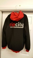NBA Portland Trailblazers 2XL jacket coat reversible red black Rip City