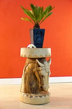 Side table Stool Horse Flower Pedestal Column Nightstand Coffee table Decor