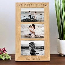 Personalised Wooden Photo Frame Valentine Anniversary Birthday Wedding Gift