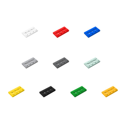 50x 3709 Plate 2X4 with 3 Holes 100% Compatible Bricks, Pieces & Parts