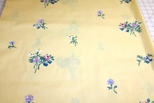 Yellow Floral Fabric - sold By The Yard x 46. J24-24