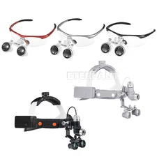 Dental Surgical Binocular Loupe Glass Optical Lens Magnifier/ 10W Headlight Lamp