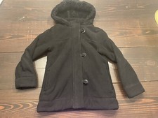 EUC OLdNavy Girls Jacket Fleece Lined Warm Coat Hooded Jacket Sz Medium 8 Black