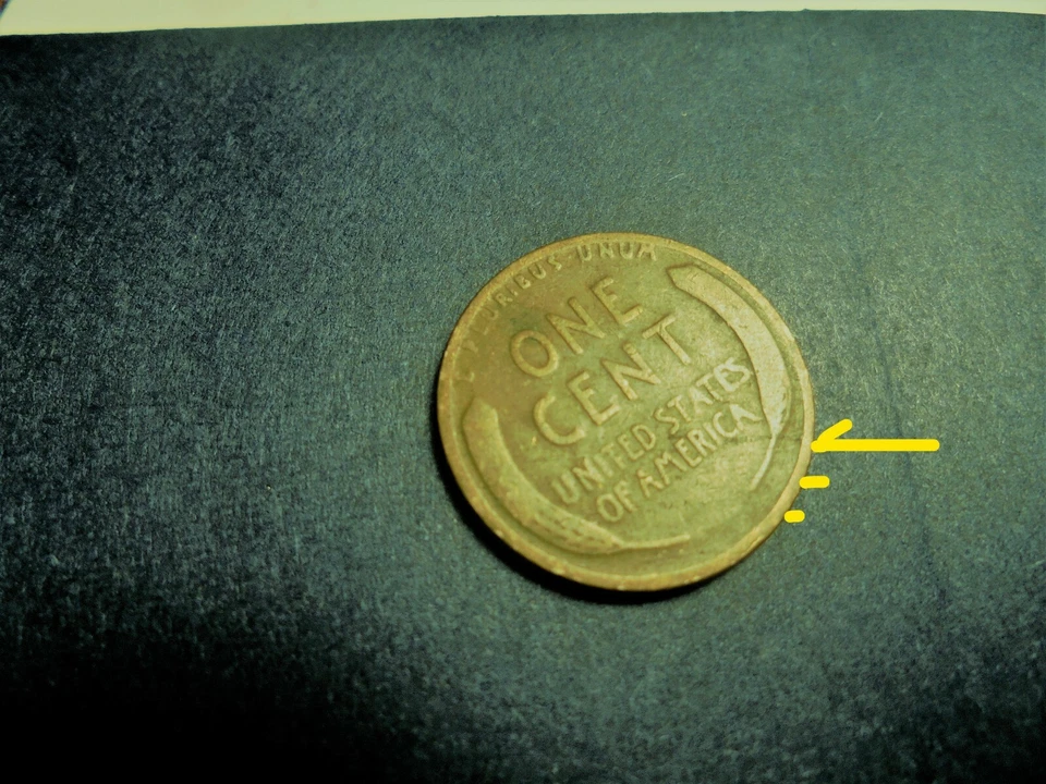 1918 P WHEAT Cent OBV & REV LAMINATION ERROR WITH LITE PEEL #B18P - Image 4 of 4