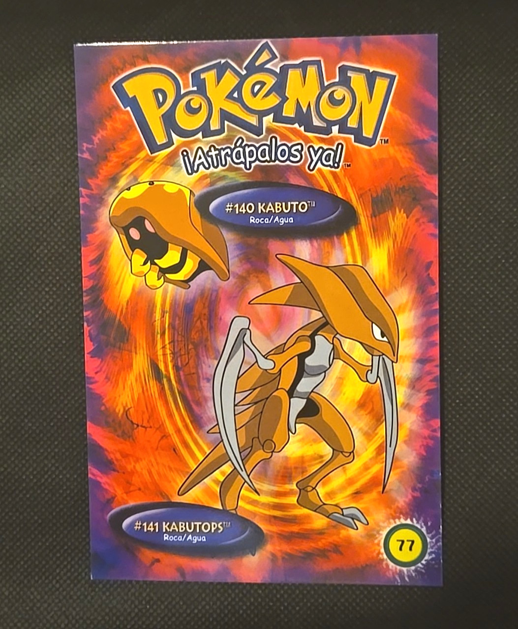 Pokemon Kabuto Kabutops 2000 Vintage Post Card Navarrete #77