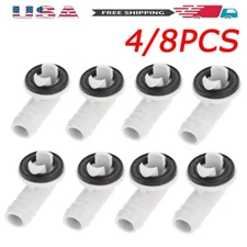 4/8pcs New Air Conditioner AC Drain Hose Connector Elbow Fitting Rubber Ring USA