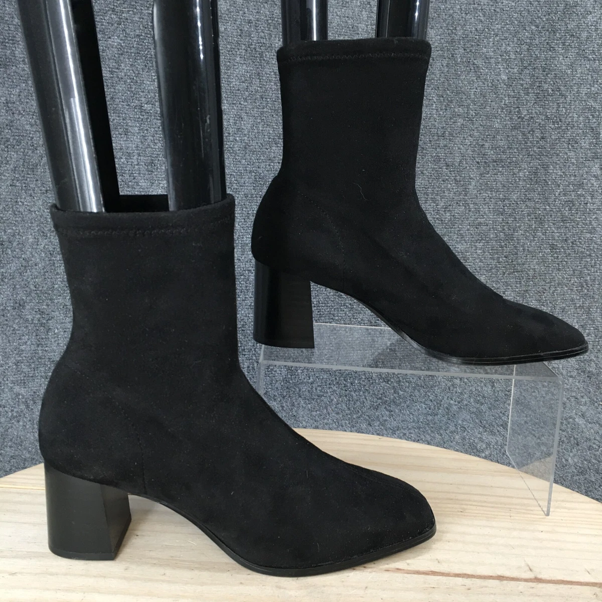 Women Ankle boots Genuine Leather plus size 35-41 cm feet length ankle boots  pointed toe side zipper winter shoes women