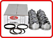 62-67 Chevroletgm Sbc 327 5.4l Ohv V8 8flat-top Pistons Cast Rings