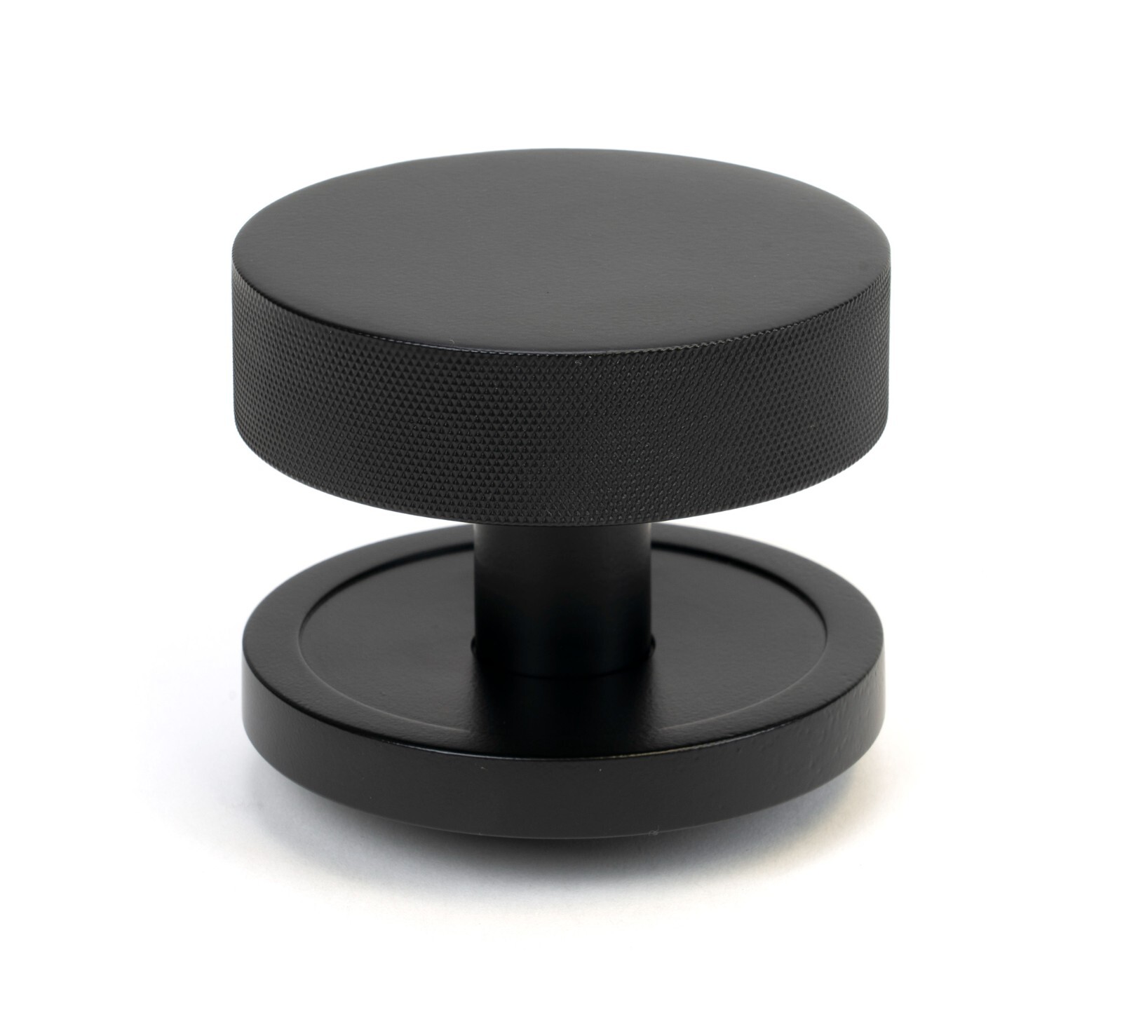 From The Anvil 46758 Matt Black Brompton Centre Door Knob (Plain)