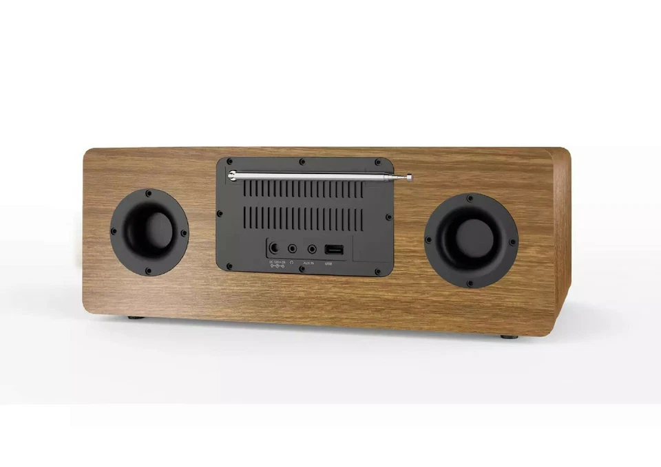 Bush Micro Hi-Fi System CD Bluetooth DAB FM AUX USB LCD Display Wood – 8776408 - Image 2 of 2