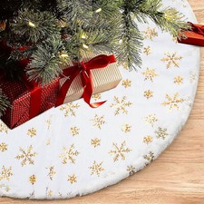 Weihnachtsbaumdecke Christbaumdecke 90cm Baumrock Baumteppich Rund Schneeteppich