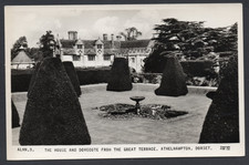 Postal Athelhampton House nr Dorchester Dorset casa y palomar topiario RP
