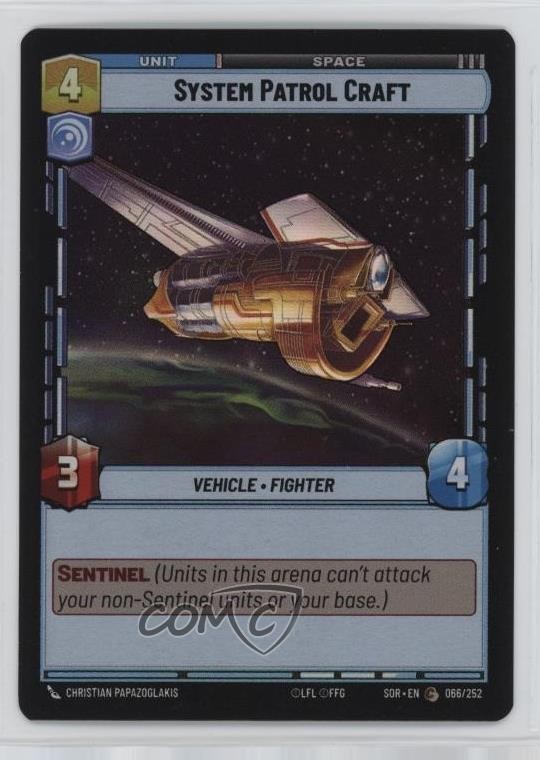 2024 Star Wars Unlimited - Spark of Rebellion SOR Foil System Patrol Craft #066