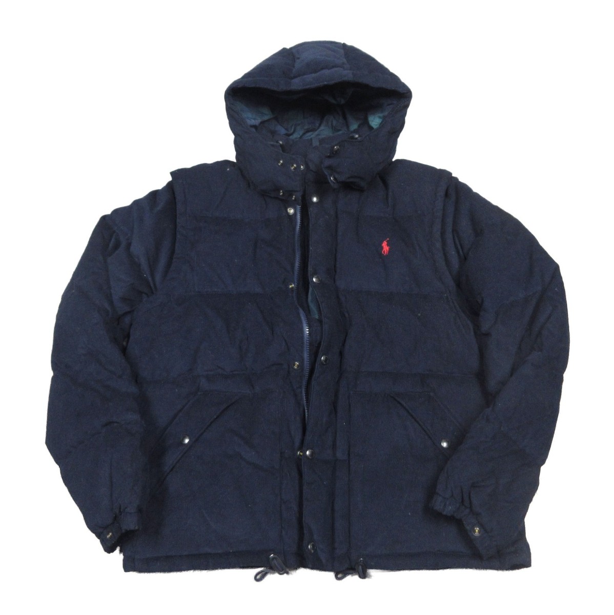 Polo Ralph Lauren Men's Navy Convertible Corduroy Down Quilted