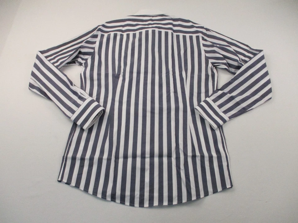 Eton Dress Shirt Mens Size 16 41 Black Stripes Long Sleeve Formal Slim Fit - Image 3 of 4