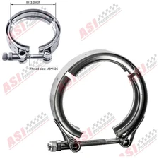 3 Inch V Band Clamp for Flange Kit Stainless Steel No flanges 3"
