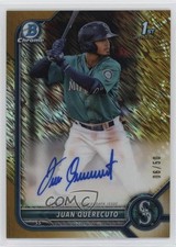 2022 Bowman Chrome Prospect Gold Shimmer Refractor 6/50 Juan Querecuto Auto 04qn