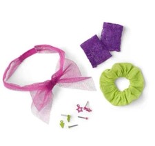 New American Girl Courtney Fashion Accessories Earrings Scrunchie Gloves Complet