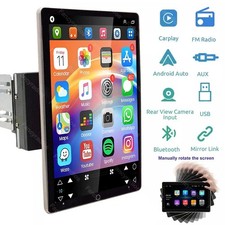 Apple Carplay Rotatable 10.1'' Car Stereo Radio Android 15 2Din GPS Navi FM BT