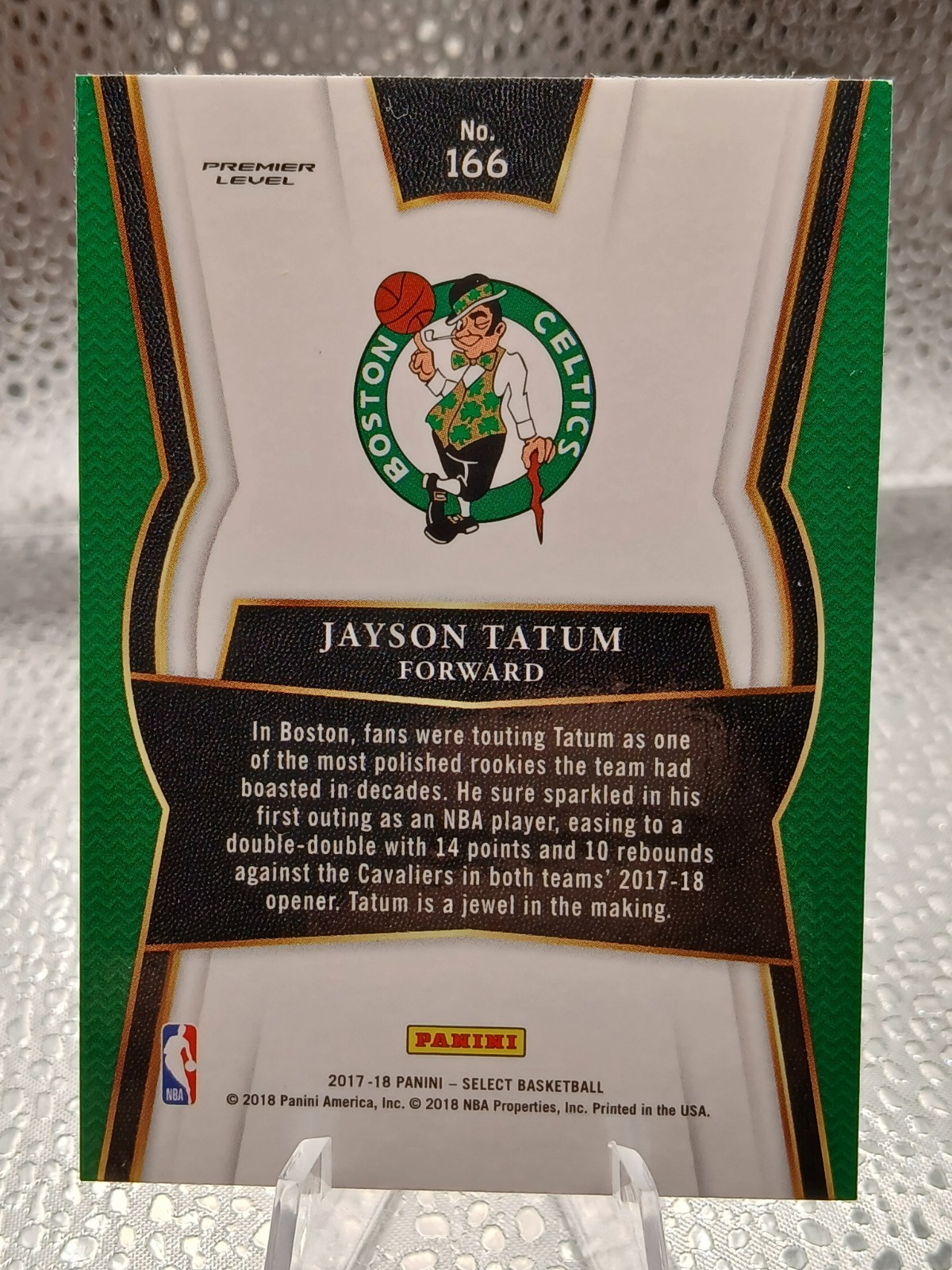 2017-18 Panini Select - Premier Level Jayson Tatum #166 (RC) view 2