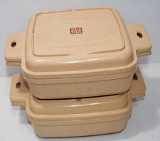 littonware microwave cookware set of 2  bowl and lids quart size