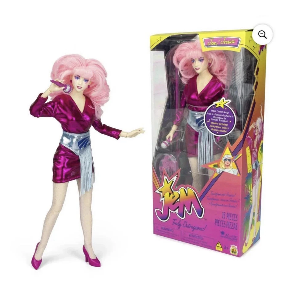 2025 Jem and the Holograms 12" Boneca Moda Clássica 40º Aniversário EM MÃOS NOVA - Imagem 4 de 4