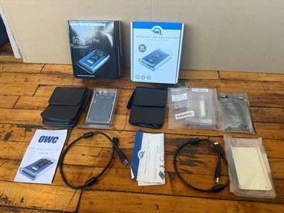 OWC Mercury On The Go Pro USB 3.1 3.0 Portable Hard Drive Enclosure Kit Lot of 2