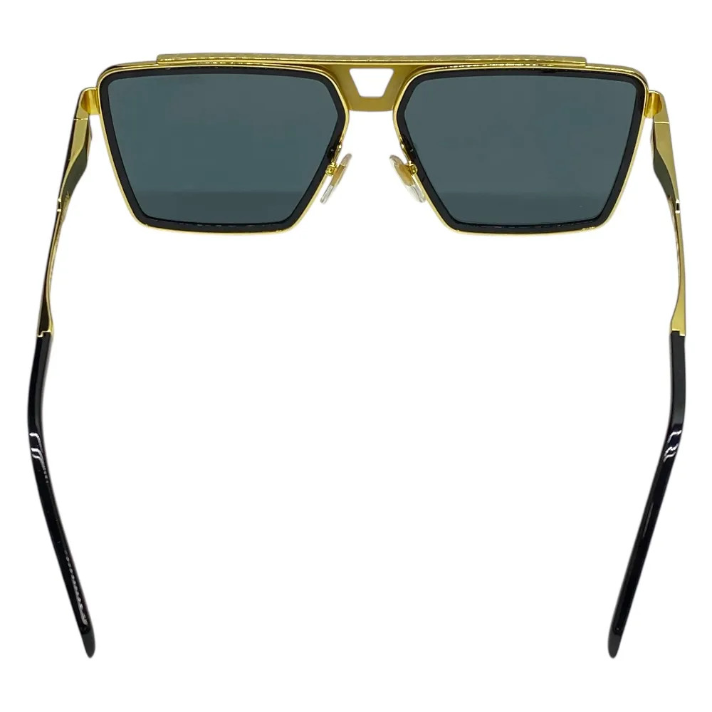 Louis Vuitton 1.1 Evidence Square Sunglasses Gold Frame Black Lens Men's Eyewear thumbnail 13
