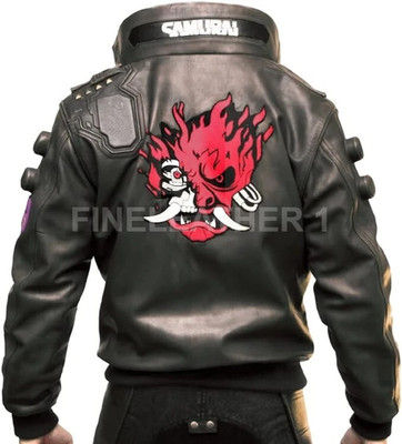 Ultimate Samurai Cyber Punk 20-77 Edgerunner Inspired Men's Real Leather Jacket