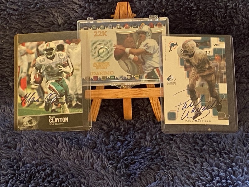 Dan Marino Relic + Clayton & Warfield ON-CARD AUTOS Certified Dolphins HOF Lot