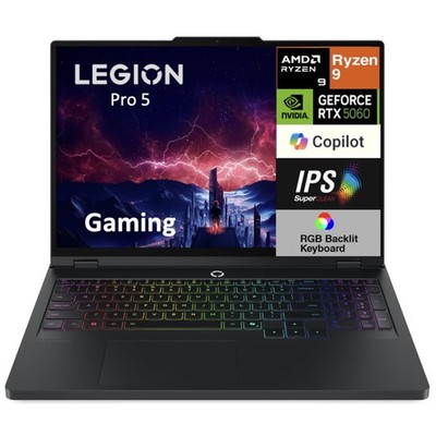 Lenovo Legion Pro 5 16'' 240Hz WQXGA AMD Ryzen 9 8945HX 64GB 1TBSSD RTX 5060 W11H