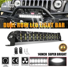 14" 300W LED Light Bar Spot Flood Combo Work Fog Lamp Truck Car ATV SUV 16"15"