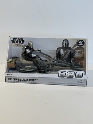 Star Wars RC Speeder Bike with Mandalorian and Grogu ~ Brand New In Box (NIB)