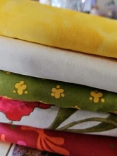 Lot Of 5 Andover Complimentary Fabrics Mixed Patterns  5 X 1 Yard Pieces New (A)