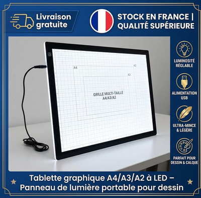 LED Leuchttablett A4 A3 A2 Zeichnung Ebene Tattoo Grafik USB Dimmbar
