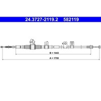 ATE 24.3727-2119.2 Seilzug, Feststellbremse