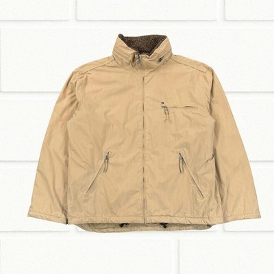 Tommy Hilfiger Vintage Bomberjacke Full-Zip Herren mittelbraun beige kastig Logo
