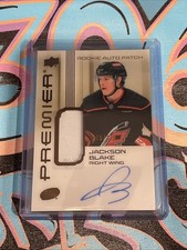 Jackson Blake 175/249 RPA 2024-25 Upper Deck Premier Carolina Hurricanes (PH)
