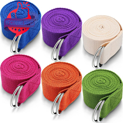 LONG ADJUSTABLE YOGA STRAPS BRIGHT COLORS · 6 PACK BUNDLE SET · 8 FT LENGTH