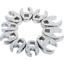 1 pc SUNEX TOOLS 10 Pc. 3/8" Drive, Fully Polished Metric Flare Nut Crowfoot Wr
