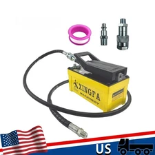 Haichy Air Hydraulic Pump 10,000 PSI, 1.7L Reservoir, NPT3/8" Oil Outlet, Yellow