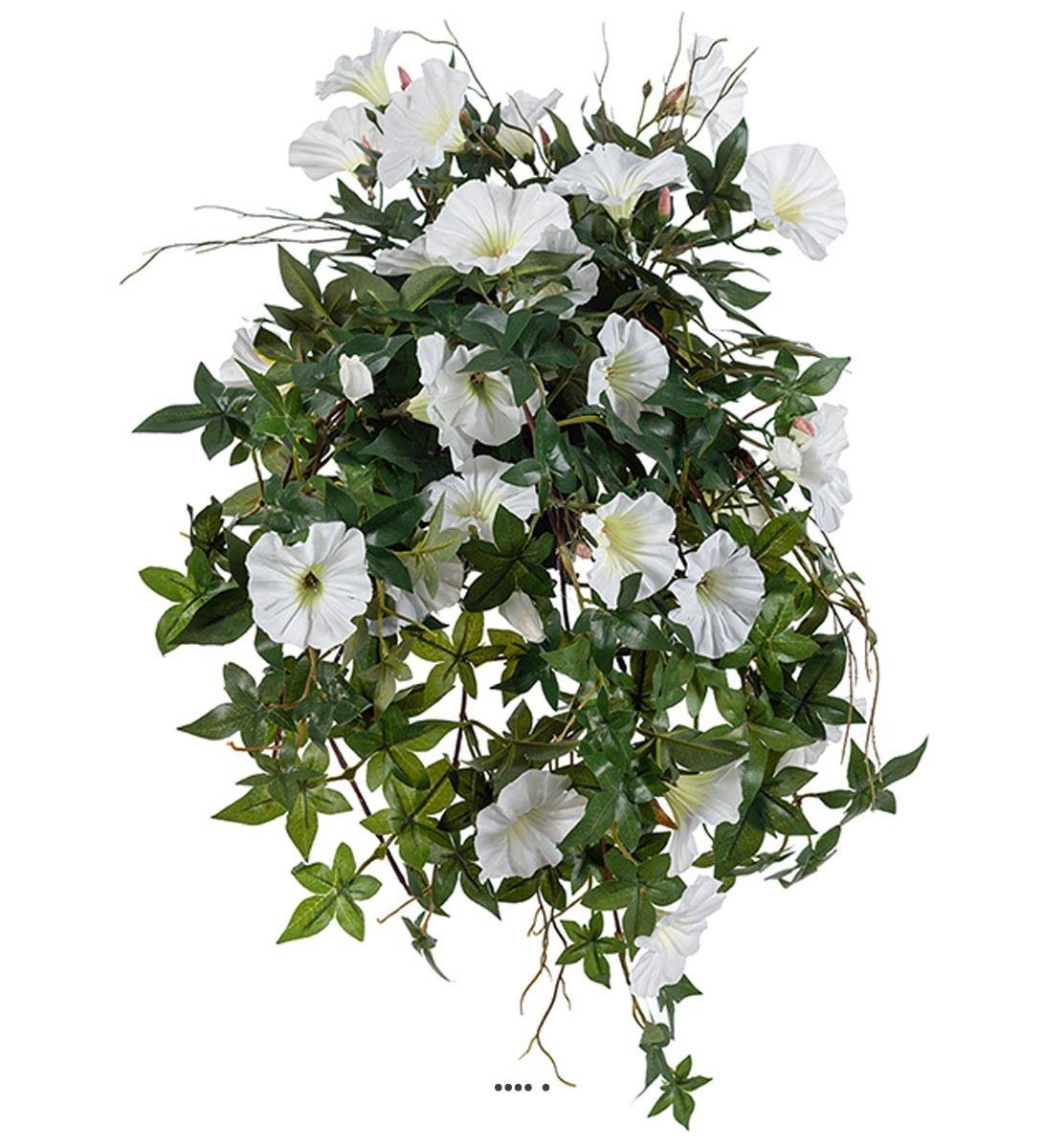 Ipomée liseron factice retombante Crème H60cm pour décoration balcon et véranda