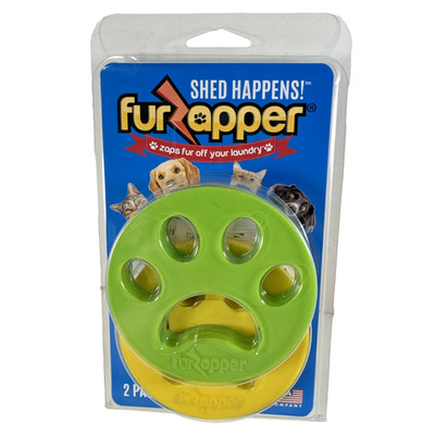NEW ShedHappens Furzapper Yellow & Green Zaps Fur Off Laundry Reusable 2 Pk