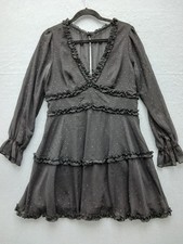 B. SMART Women's A-line Mini 11 Black Polka Dot Ruffle Stylish Comfortable