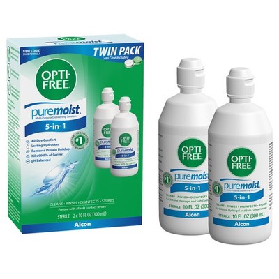 Puremoist Multi-Purpose Contact Lens Solution with Lens Case, 20 Fl Oz (pack ...