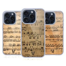 HEAD CASE DESIGNS MUSIC SHEETS SOFT GEL CASE & WALLPAPER FOR APPLE iPHONE PHONES
