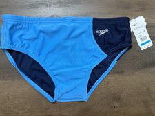 New Men Speedo Eco Endurance Swim Briefs Size 36 Azure Blue Athletic