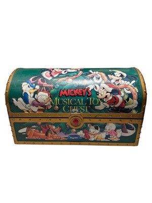 Disney Mickey Musical Toy Chest Mr. Christmas Vintage Toy F/S