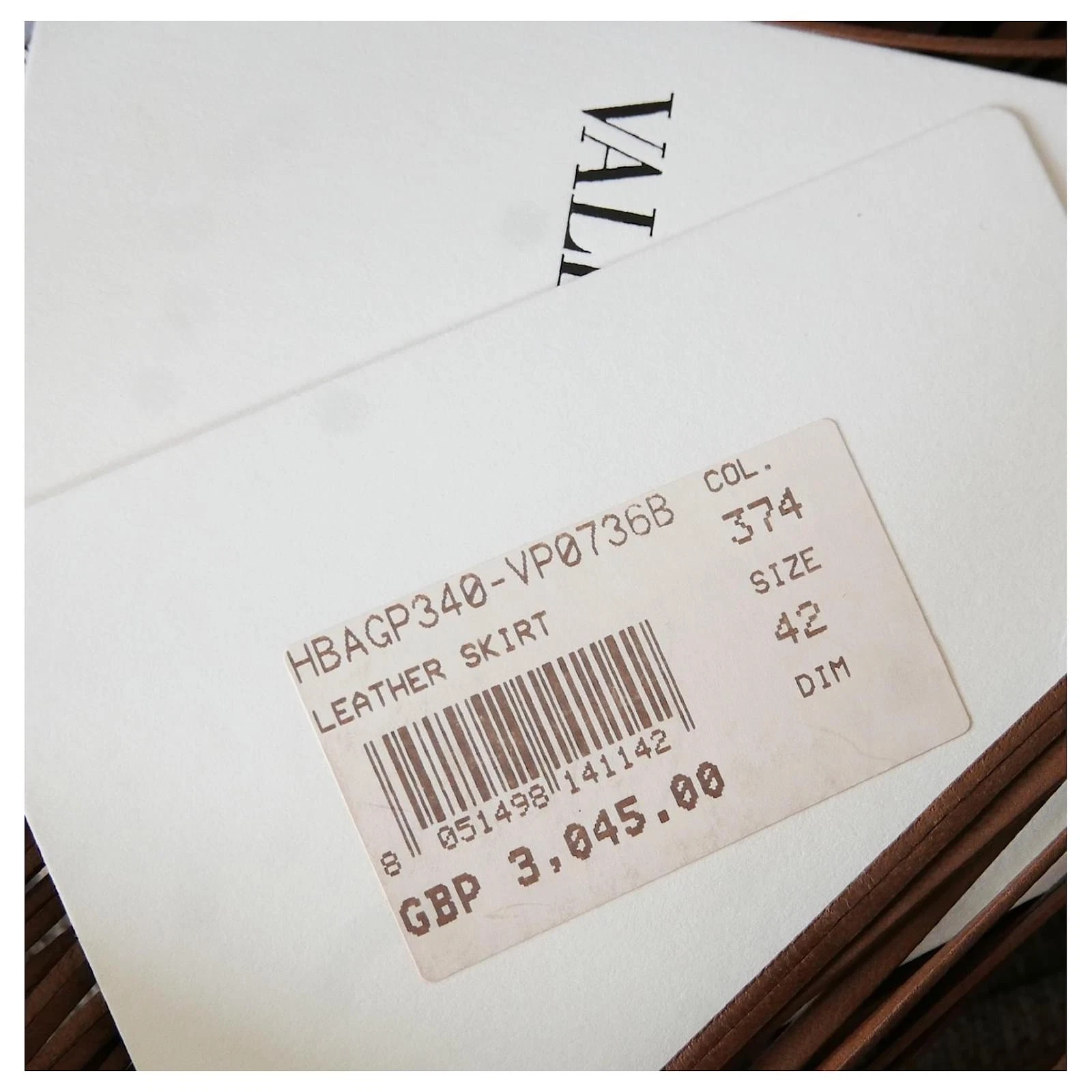 Gonna soprabito Valentino in pelle con frange IT42 UK10 £3045 nuova etichettata