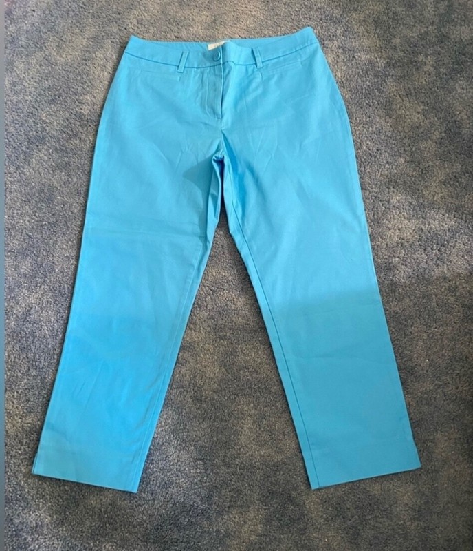 Talbots size 8 petite aqua blue ankle pants